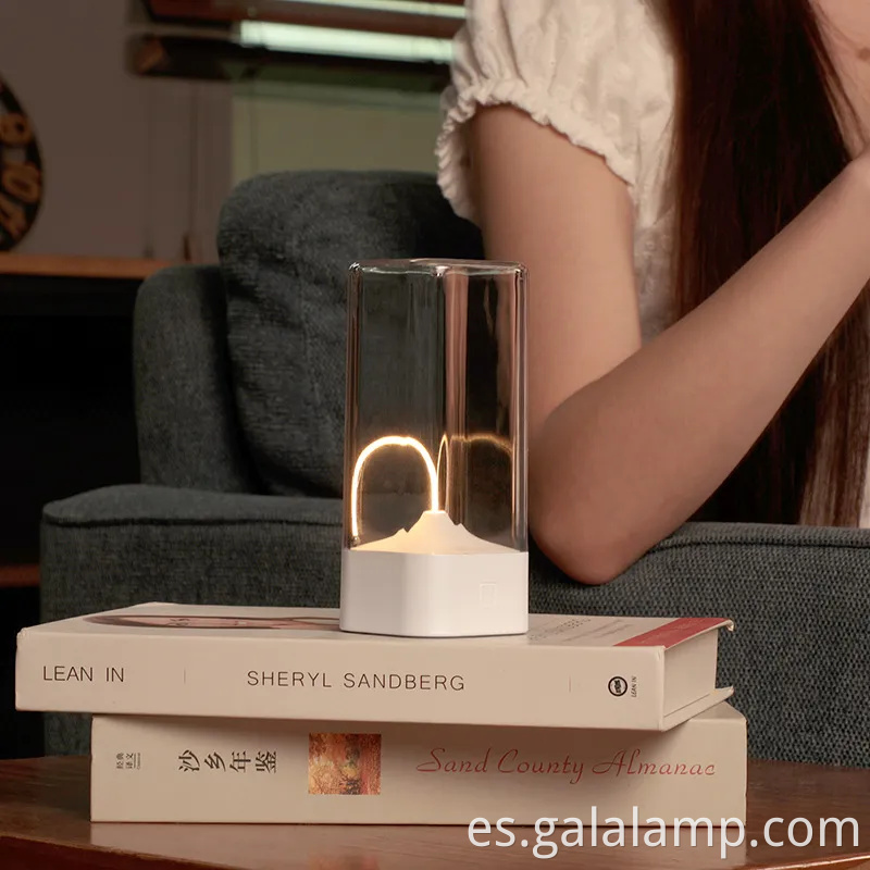 USB recargable táctil mini lámpara de mesa con luz nocturna magnética